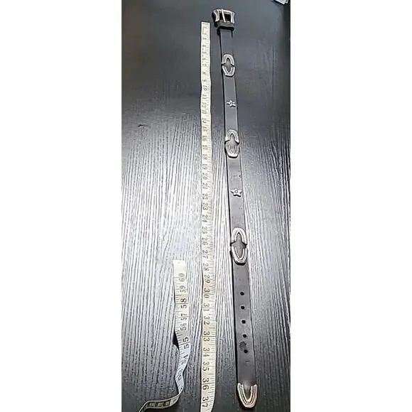 Vintage 80's Capezio western leather concho belt - Picture 6 of 11